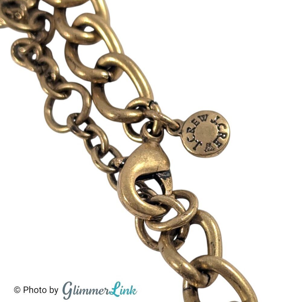 J.Crew Maximalist Statement Necklace – Gold Tone with Braided Cord & Resin Drops - Picture 9 of 13